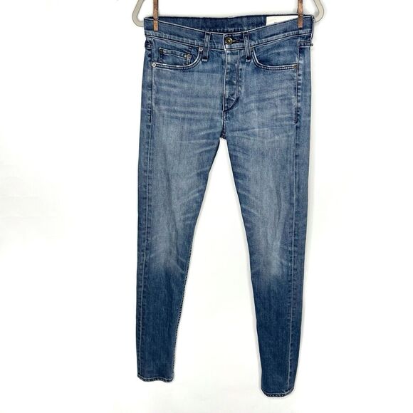 Rag & Bone 29x32 Jeans Mens Fit 1 Extra Slim Skinny Soft Stretch Blue Denim - Picture 1 of 12